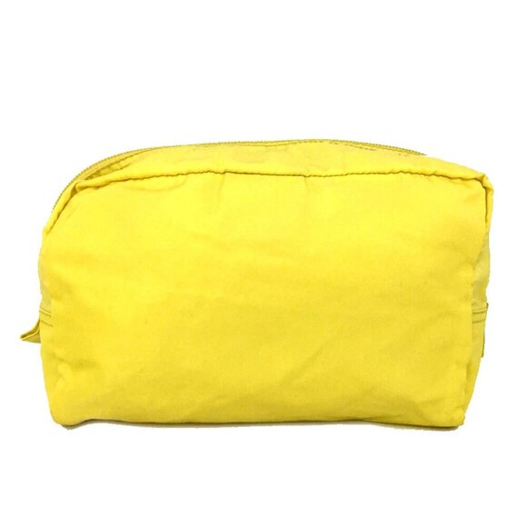 PRADA Logo Plate Nylon Cosmetic Pouch Bag Yellow/8BD1463 - Picture 4 of 8